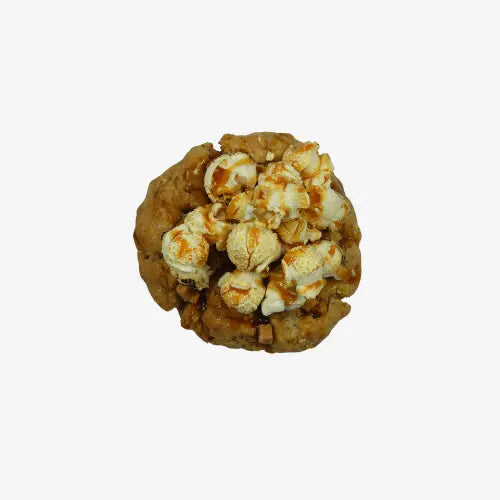 Popcorn au caramel de la marque Le Melo Pop, visible dans un bol, avec morceaux de popcorn caramelisés.