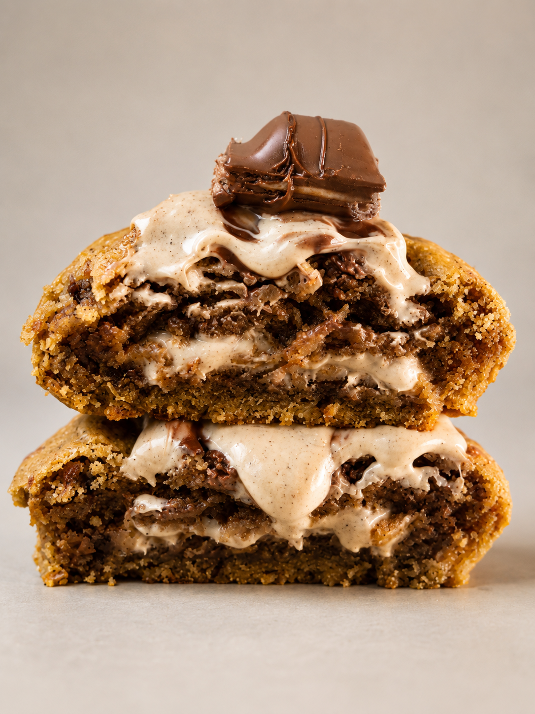 Cookie façon Bueno de la marque Remy Cake, biscuit chocolaté avec garniture crémeuse, présenté dans une image appétissante.